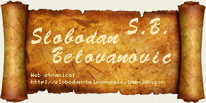 Slobodan Belovanović vizit kartica
